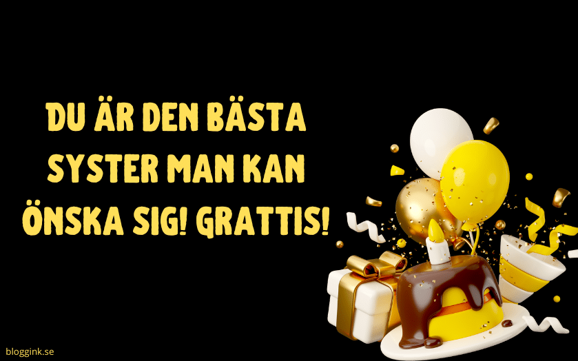 Du är den bästa syster man kan önska sig...bloggink.se