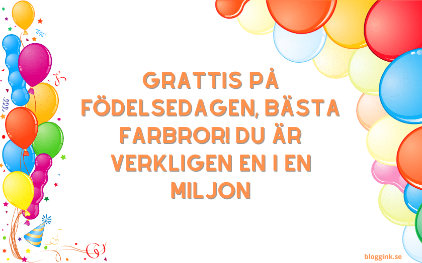 Grattis på födelsedagen, bästa farbror...bloggink.se