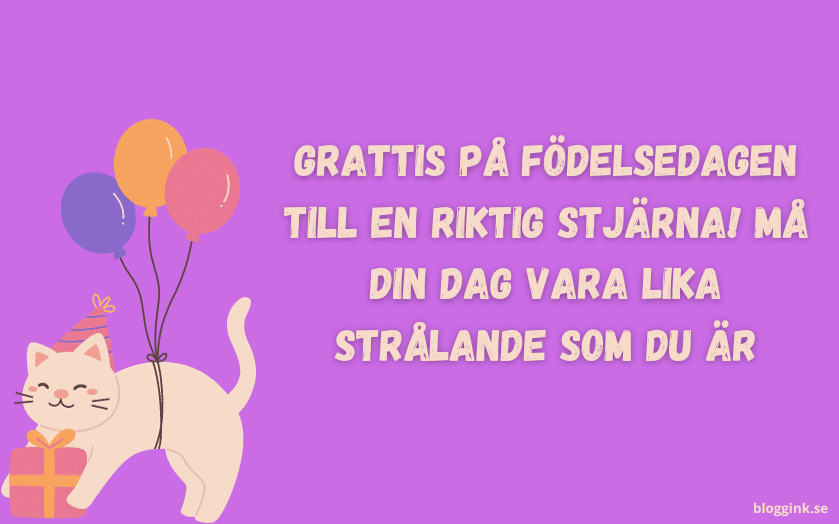 Grattis på födelsedagen till en riktig stjärna...bloggink.se