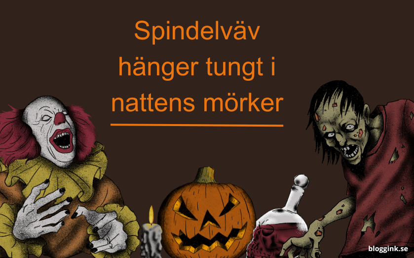 Halloween:Spindelväv hänger tungt i nattens mörker...bloggink.se