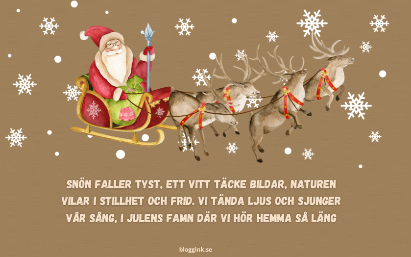 Jul dagen:Snön faller tyst, ett vitt täcke bildar...Bloggink.se