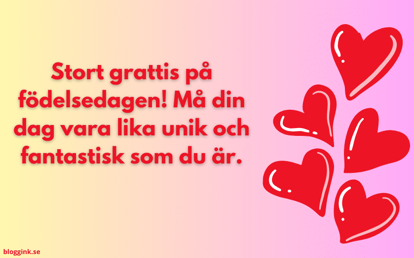 Stort grattis på födelsedagen! Må din dag vara lika unik...bloggink.se