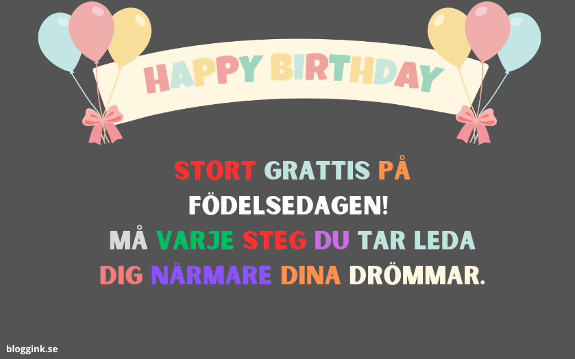 Stort grattis på födelsedagen! Må varje steg du...bloggink.se