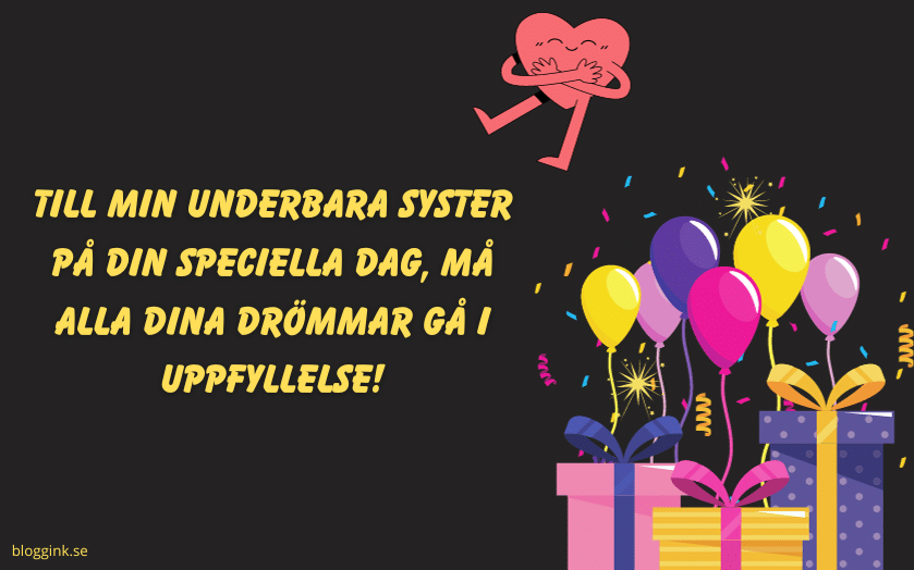 Till min underbara syster på din speciella dag...bloggink.se