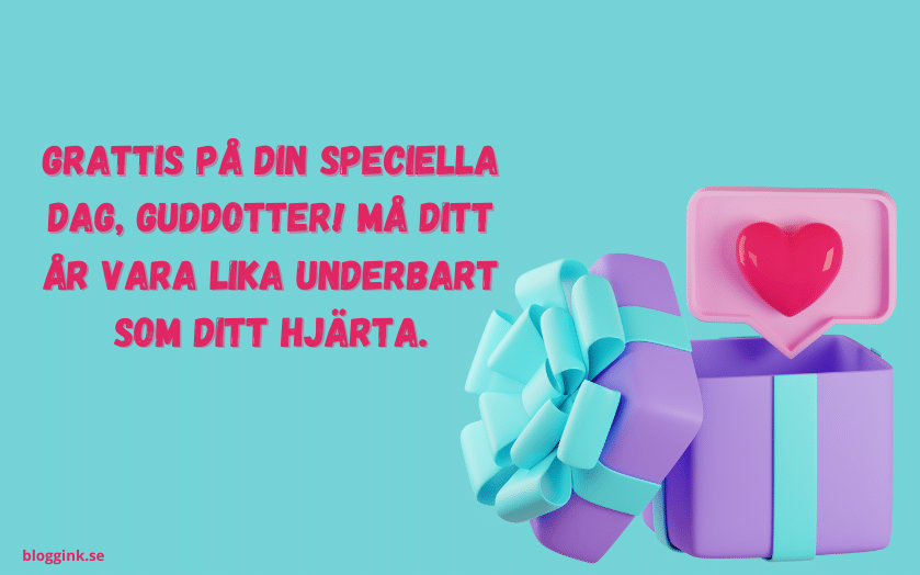 Grattis på din speciella dag, guddotter...bloggink.se