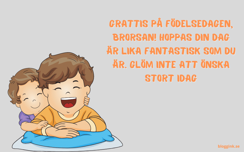 Grattis på födelsedagen, brorsan! Hoppas...bloggink.se