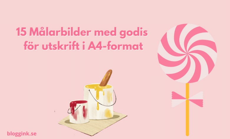 15 Målarbilder med godis för...bloggink.se