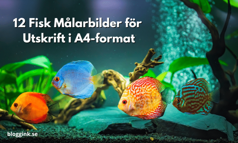 12 Fisk Målarbilder för Utskrift i A4-format...bloggink.se