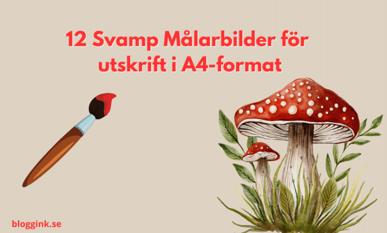 12 Svamp Målarbilder för utskrift...bloggink.se