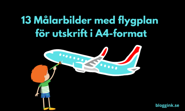 13 Målarbilder med flygplan för...bloggink.se