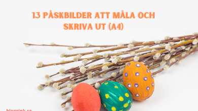 13 påskbilder att måla och skriva ut (A4)...bloggink.se