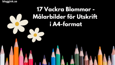 17 Vackra Blommor - Målarbilder för Utskrift...bloggink.se