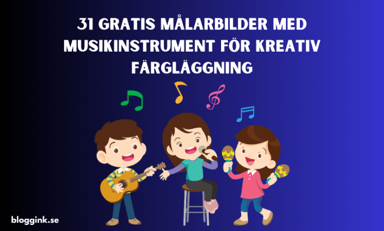 Målarbilder med Musikinstrument...bloggink.se